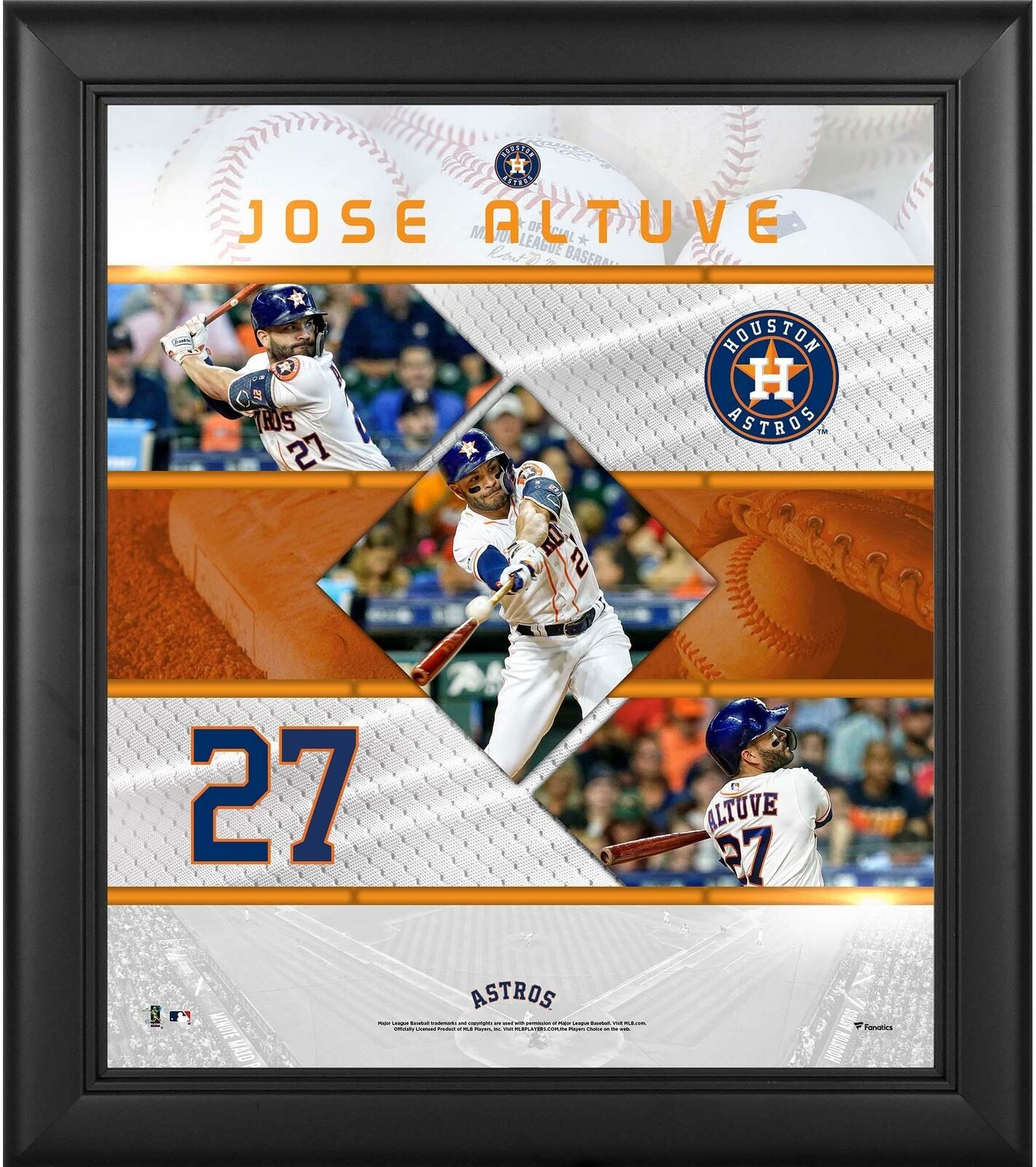 Jose Altuve Houston Astros Framed 15" X 17" Stitched Stars Collage