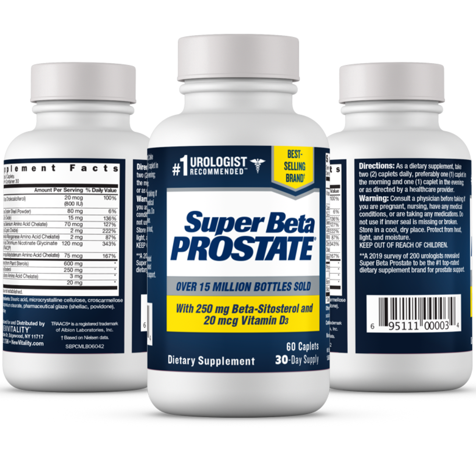 Super Beta Prostate Supplement -reduce Frequent Urges To Urinate- New -free S&h