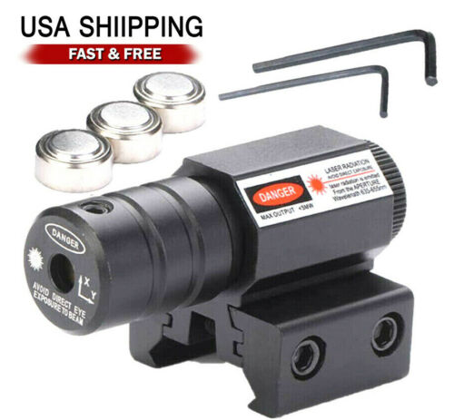 Tactical Red Laser Beam Dot Sight Scope For Gun Rail Pistol Weaver Us