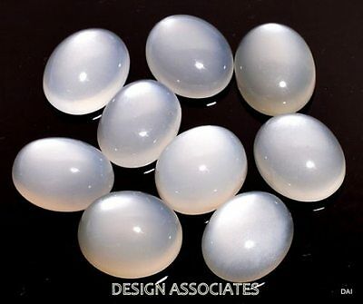Natural White Moonstone 10x8 Mm Oval Cut Cabochon Aaa