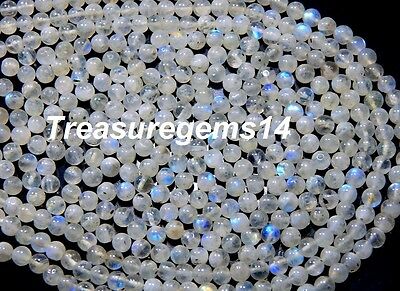 250 Crt Wholesale Lot Natural Blue Rainbow Moonstone Round Loose Beads Gemstones