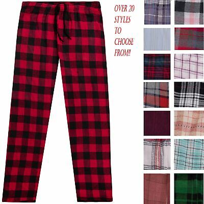 Men's Cotton Flannel Plaid Pajama Sleep Pants Super Soft Lounge Bottoms Pj's