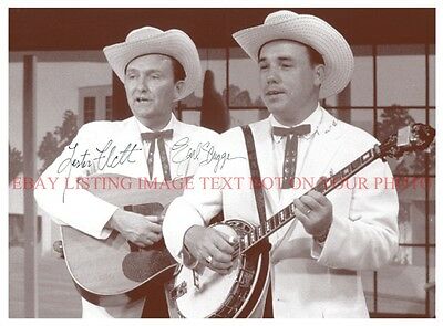 Earl Scruggs And Lester Flatt Signed Autographed 8x10 Rp Photo Bluegrass Country