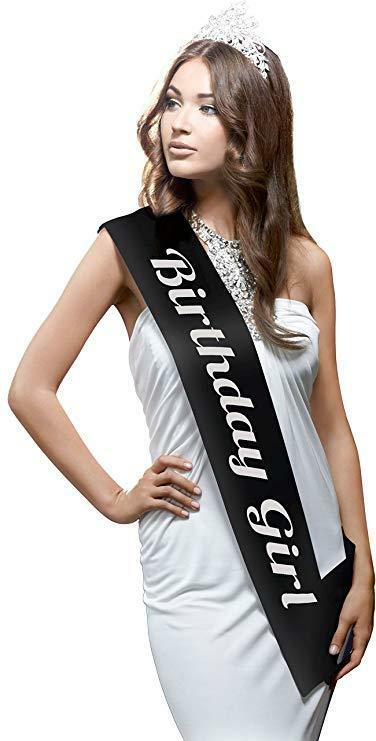 Adult's Women's Happy Birthday Girl Party Sash Costume Accessory Gift