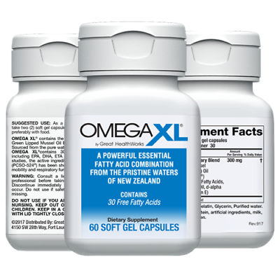 Omega Xl 60ct By Great Healthworks: Small, Potent, Joint Pain Relief - Omega-3
