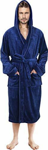 Men Robe Men Hooded Bathrobe Fleece Shawl Collar Robe In Lot Ny Threads