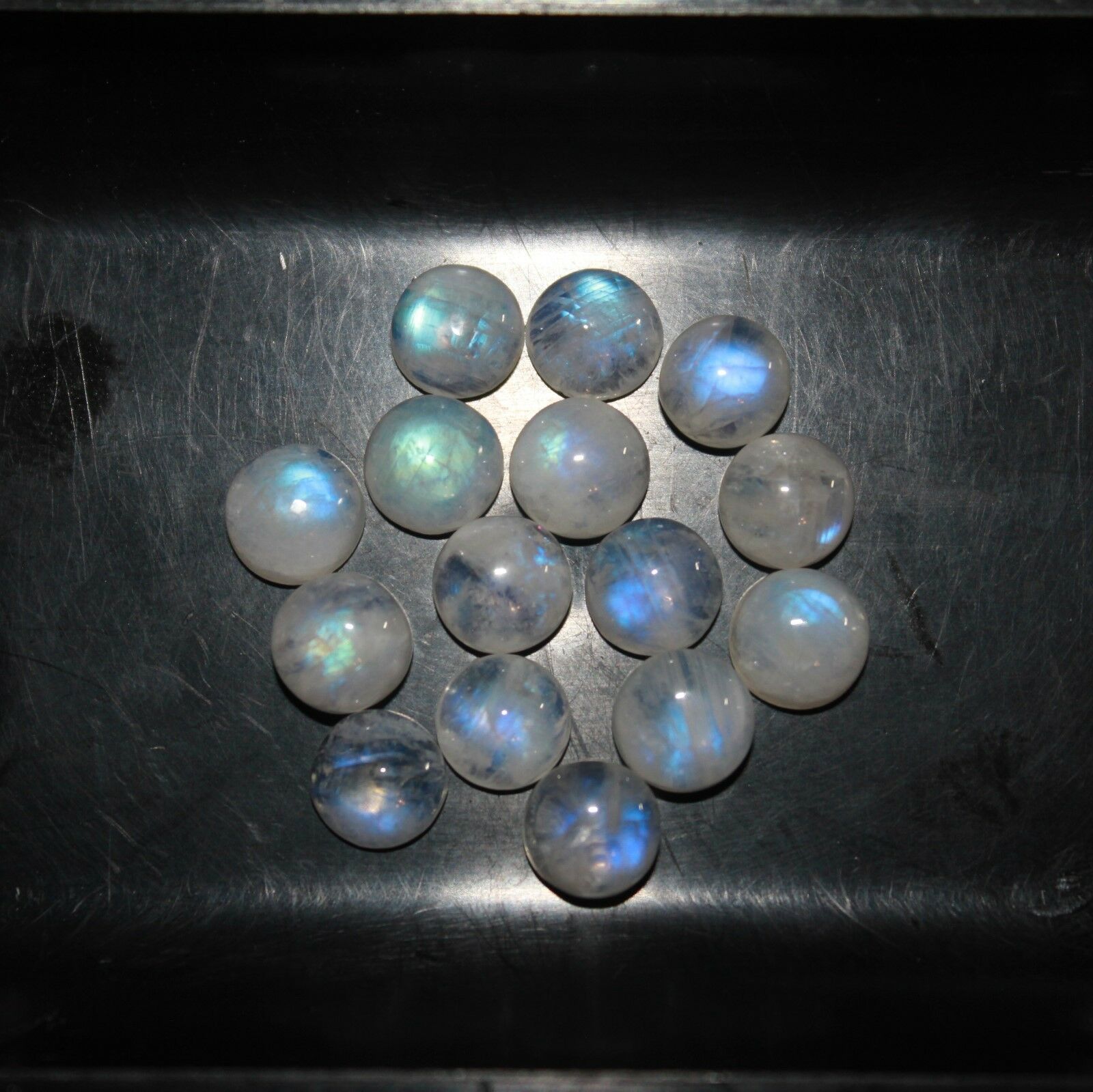 Rainbow Moonstone 8mm Round Cabochon Loose Gemstones W/ Multi-quantity Discounts